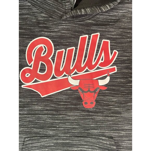 NBA Chicago Bulls youth size medium hoodie black and grey NWT - Picture 2 of 11